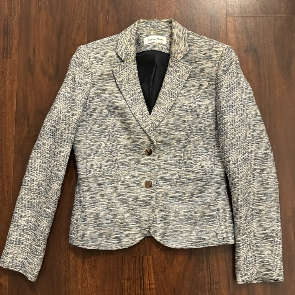 Calvin Klein Navy & White Suit